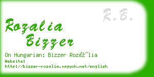 rozalia bizzer business card